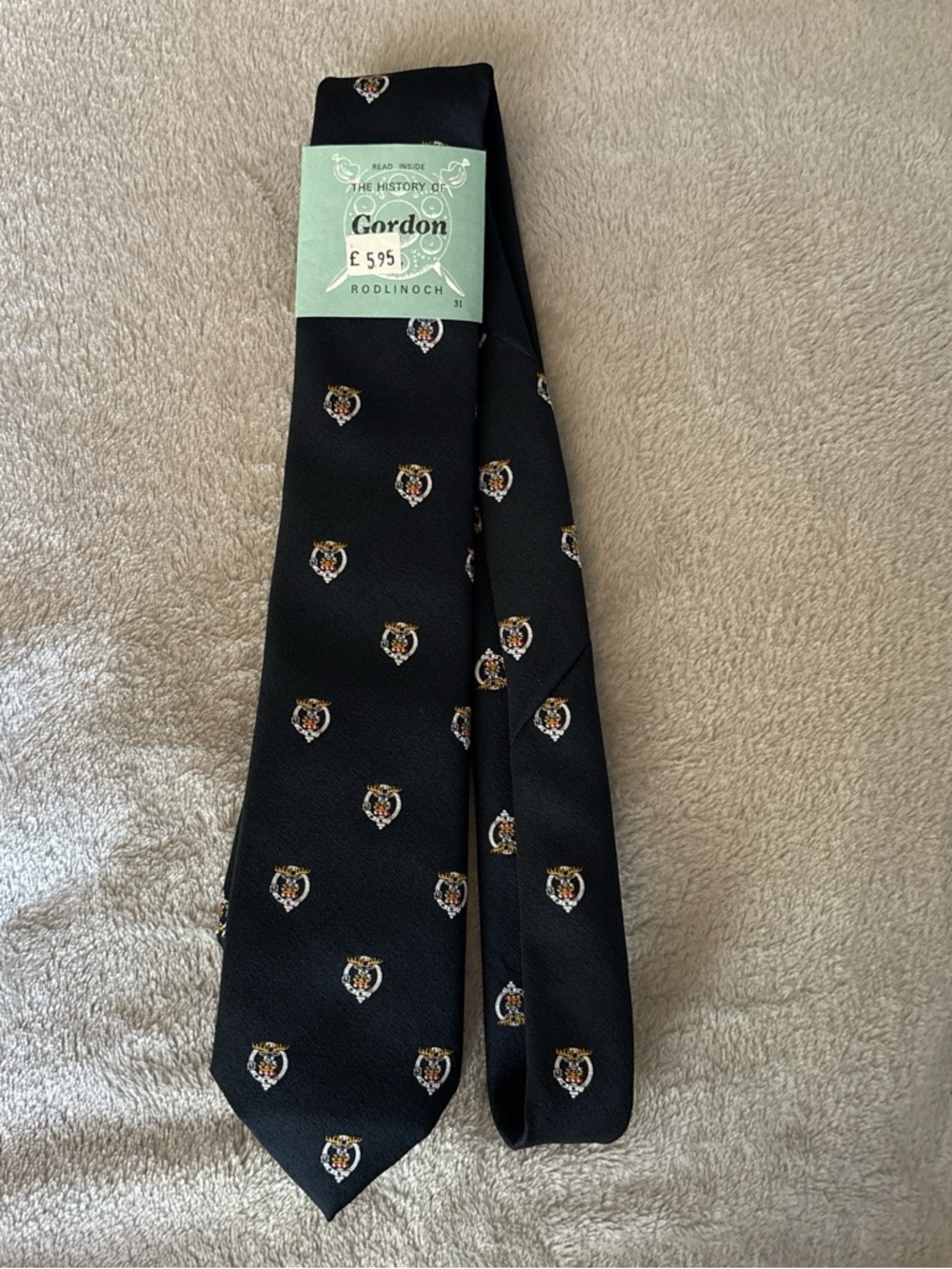 New Vintage Ingles Buchan Clan Tie – Scottish Eagle Crest Emblem